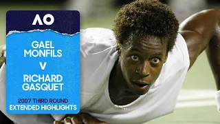 Gael Monfils v Richard Gasquet Extended Highlights | Australian Open 2007 Third Round