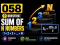 058 Question Sum of N numbers 1
