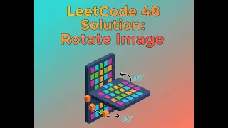 LeetCode 48 - Rotate Image Clean Java Solution DSA Matrix Interview Question