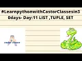 - Day 11 LIST TUPLE SET