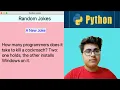 Random jokes generator with GUI using python Programmer Saiyam Python Tkinter