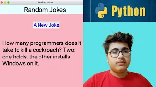 Random jokes generator with GUI using python Programmer Saiyam Python Tkinter