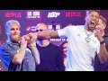 Lagu Anthony Joshua PUTS HANDS ON Jake Paul during WILD Face Off — “GOTCHA CHAIN!”