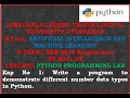 PYTHON PROGRAMMING LAB Exp 1