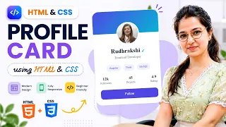 Modern Profile Card Using HTML CSS Beginner Friendly Project