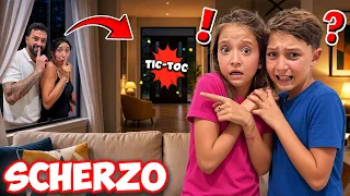 SCHERZO: MAMMAGIULIA E PAPAANTONIO FANNO UNO SCHERZO A FIGLIACHIARA E FIGLIODIEGO CHE PAURA!