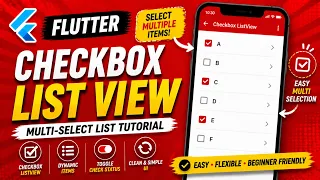 FLUTTER ANDROID CHECKBOX LIST VIEW TUTORIAL
