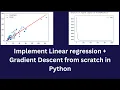 Implement Linear regression gradient descent in python from scratch univariate linear regression
