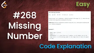 Missing Number Live Coding with Explanation Leetcode - 268