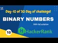 Hackerrank 30 days challenge solution in c Day-10 Binary Numbers hackerrank c solutions