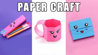 3 Easy Paper Crafts You’ll Love! 📦☕📓 | Origami Pencil Box, Mug Organizer & Mini Notebook