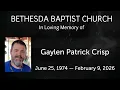 Patrick Crisp Funeral Service