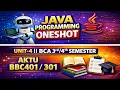 Java Programming Oneshot Unit-4 BCA Semester Subjects AKTU