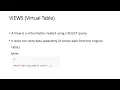 DBMS Database Objects Explained Tables Views Indexes Sequences Synonyms