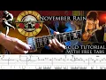 Download Lagu Guns N' Roses - November Rain 2nd guitar solo lesson (with tablatures and backing tracks)