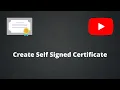 How to create self-signed certificate in windows