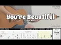 Lagu You’re Beautiful - James Blunt | Fingerstyle Guitar | TAB + Chords + Lyrics