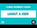 User Logout Python Django Web Framework Course