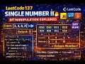 LeetCode 137 Single Number II Bit Manipulation Explained DSA