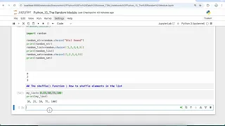 The shuffle Function in Python How to shuffle elements in the list in Python