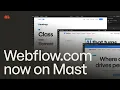Mast in action on the new webflow com