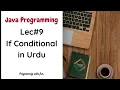 Lec If Statement in Java Programming Java Programming in Urdu