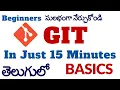 git tutorial for beginners in telugu git commands in telugu learn git in 15 minutes in telugu