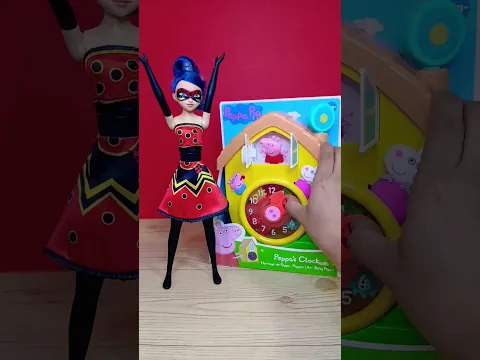 Super unique peppa pig coo coo clock and miraculous doll