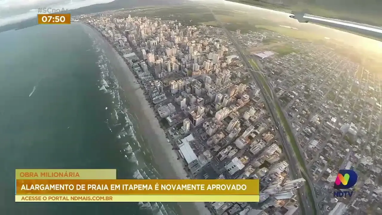Projeto de lei sobre alargamento da praia de Itapema recebe 2ª aprovação na Câmara dos Vereadores