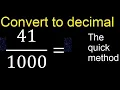 Convert to decimal How To Convert Decimals to Fractions