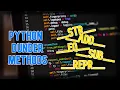 You Should Know Python Methods