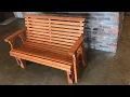 review PORCH GLIDER centerville amish heavy duty 800 lb roll back treated assembly