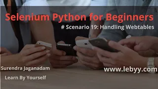 Scenario 19 Handling Webtables Selenium Python for Beginners