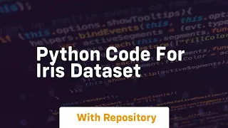 python code for iris dataset