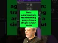 Data aggregation transforming arrays into a single output