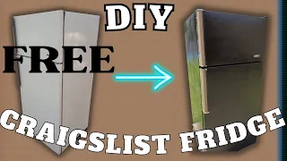 DIY FREE FIND CRAIGSLIST FREE REFRIGERATOR REFURBISH CHEAP