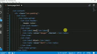 Ionic4 Radio Button Group