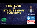 First Look Microsoft Excel BYCOL and BYROW Functions