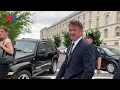 Actor Sean Penn gets police escort in Washington D C on Capitol Hill