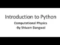 Lec - 01 Introduction to Python