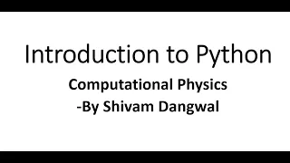Lec - 01 Introduction to Python