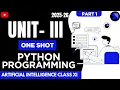 PART 1 UNIT 3 AI Class 11 Python Programming SBA Hassan Suhail