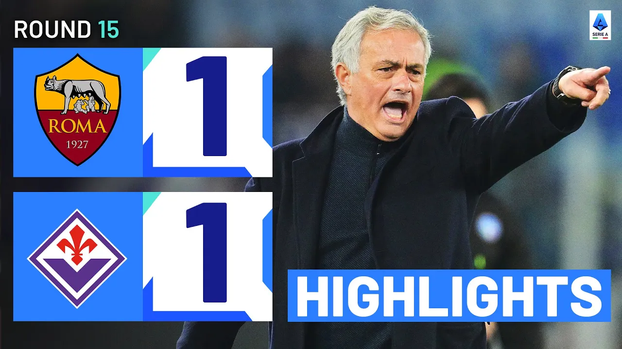 ROMA-FIORENTINA 1-1 | HIGHLIGHTS | 9-man Roma hold ...