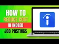How to Reduce Costs in Indeed Job Postings 2026