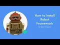 How to install Robot Framework