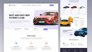 Build A Responsive Car Rental Website Using HTML CSS JavaScript With Source Code