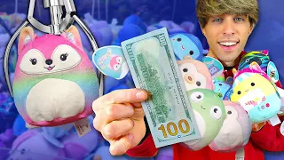 100 Squishmallow Claw Machine Challenge - Can We Profit CRAZY HAUL