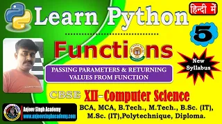 Functions in Python - Part 5 Passing Returning Values