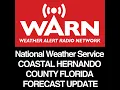 COASTAL HERNANDO COUNTY FLORIDA FORECAST - UPDATE