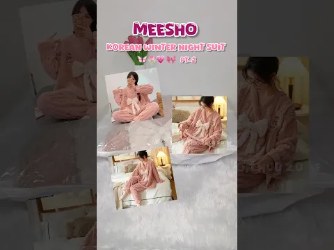 Korean Winter Night Suitπ€πPt-2 #korean #winter #nightwear #kawaii #aesthetic #unboxing #shortsfeed